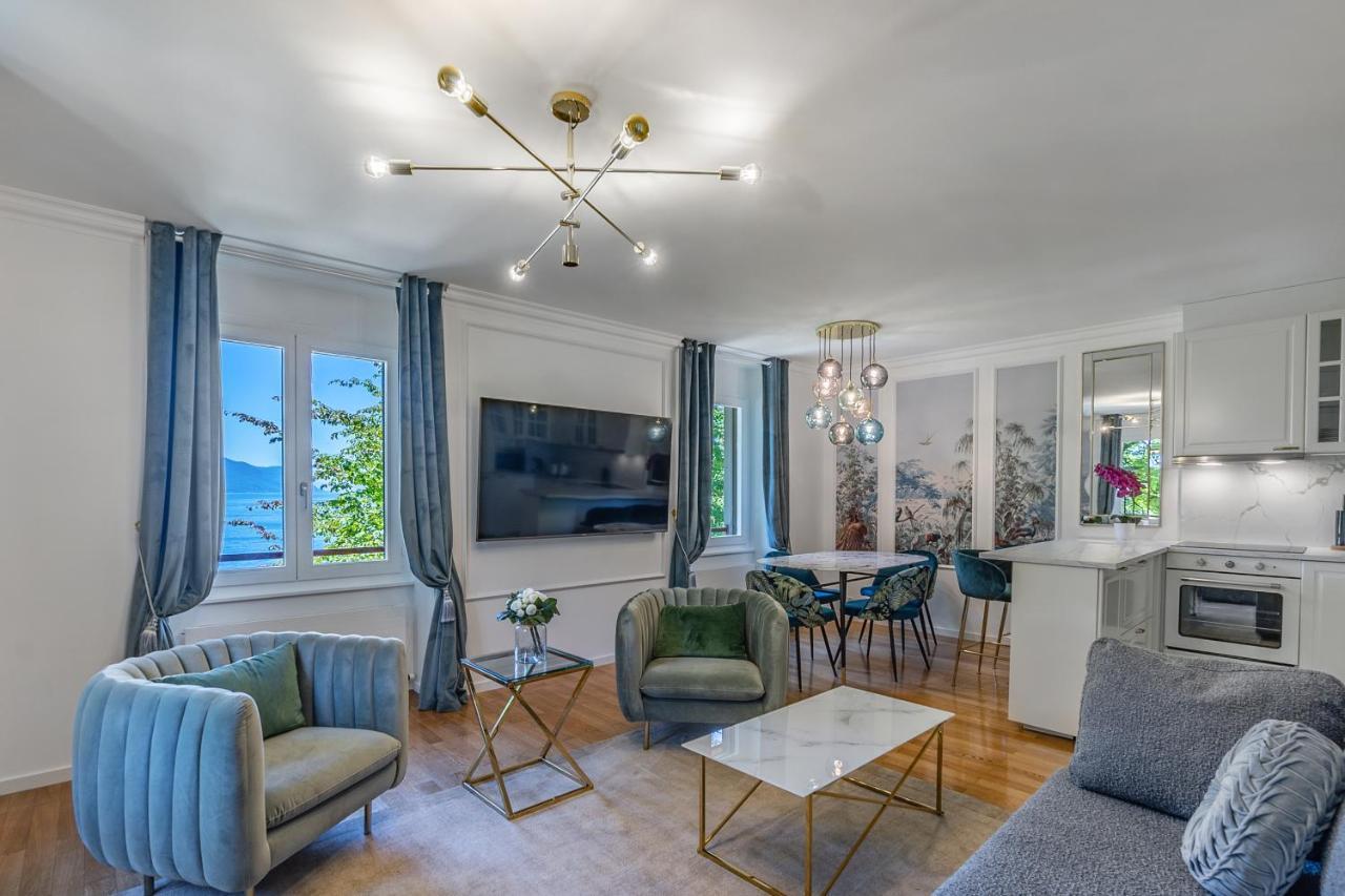 Soft Glam 1-Bedroom Appt - Lake & Mountain View Montreux Eksteriør billede
